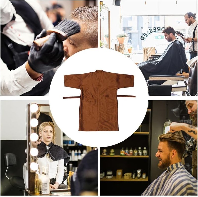 Skiennix Hair Cutting Apron - V Neck Barber Cape for Hair Dyeing & Styling | 39x24 Inch Protective Smock