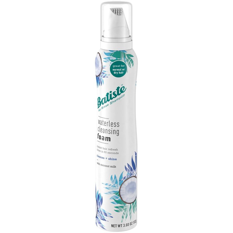 Batiste Waterless Cleansing Foam - Cleanse & Shine with Coconut Milk | 3.6 OZ