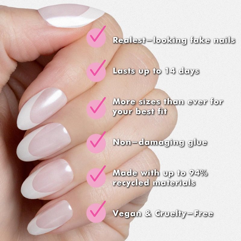 Olive & June Press-On Nails - Instant Mani Set with 42 Non-Toxic, Long-Lasting Designs | Spring Flowers & Patterns | Medium Oval