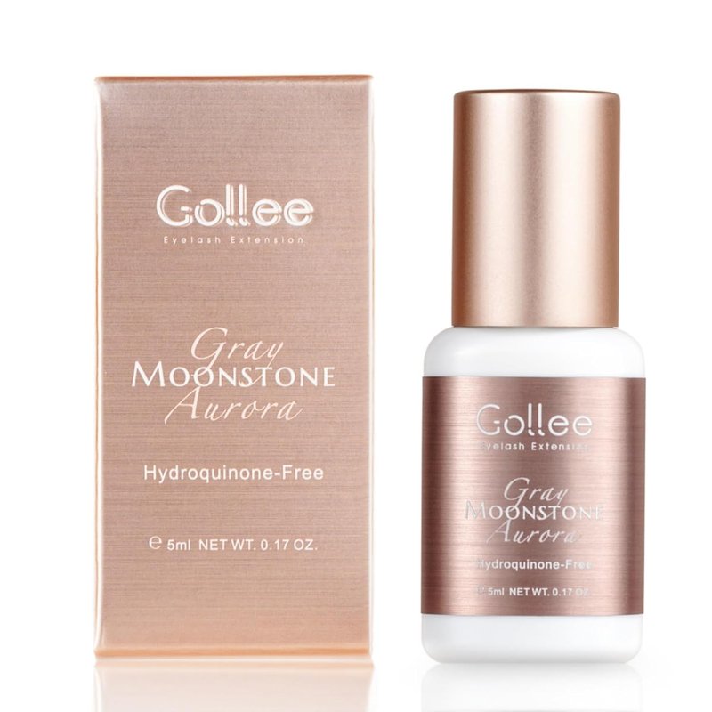 Moonstone Gray Eyelash Extension Glue - Fast Drying Adhesive | 0.17fl.oz (5ml) | 6-8 Week Retention for Professionals