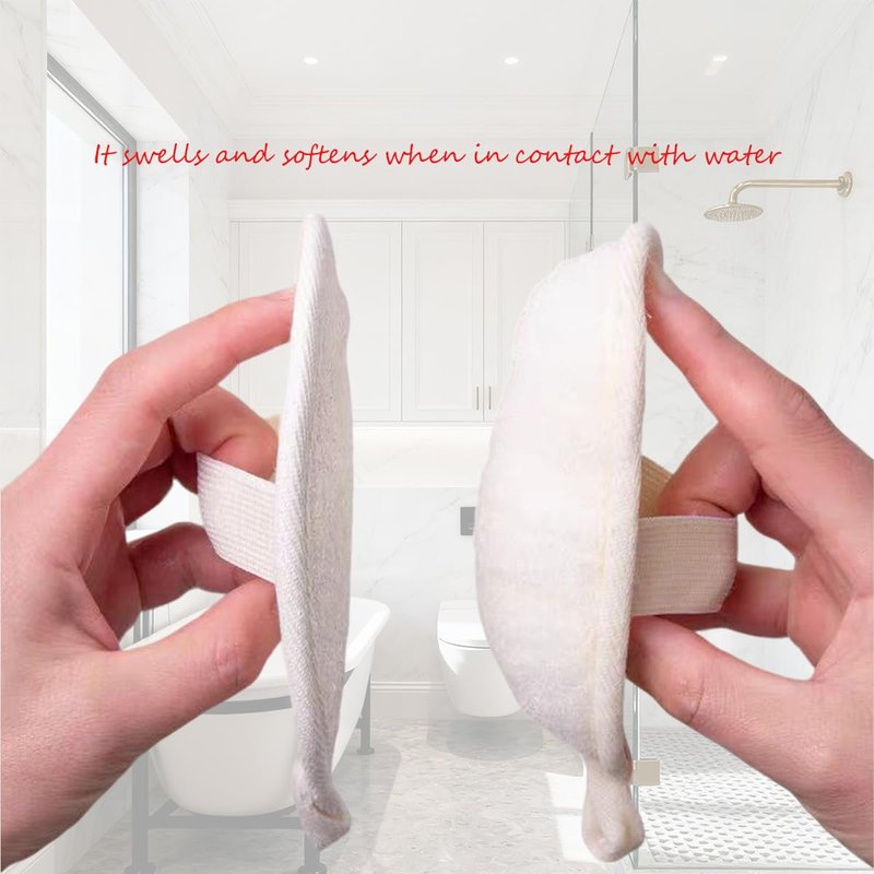 Leewoth 6 Pack Natural Loofah Sponge Pads, 3 Styles Organic Luffa Body Scrubber, Biodegradable Loofah Exfoliating Sponges for Bath Shower, Face & Body Cleansing for Men Women