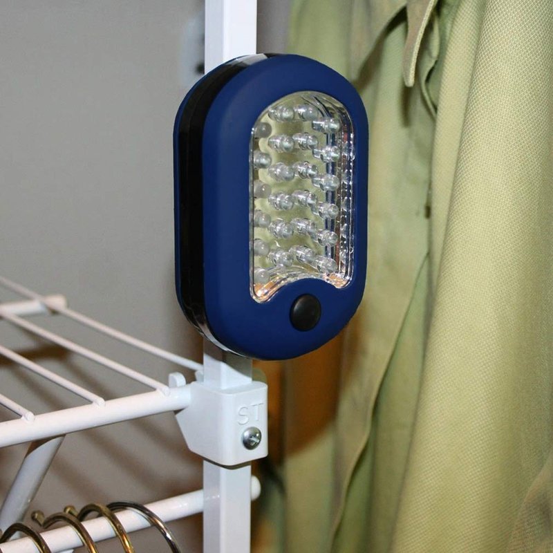 Evelots Magnetic Work Light - 6 Pack - 27 LED Lights - Swivel Hook - Closet, Under Cabinet, Car Repair, Emergency, Travel, Hiking, Camping - Super Bright