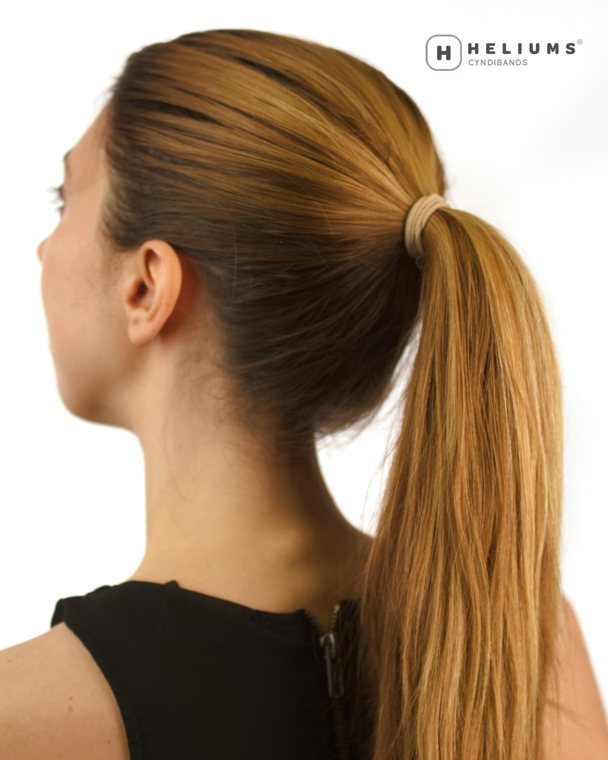 Thin Seamless Hair Ties - No Damage Nylon Ponytail Holders | Ash Blonde, 6mm, Medium Hold, 18 Pack