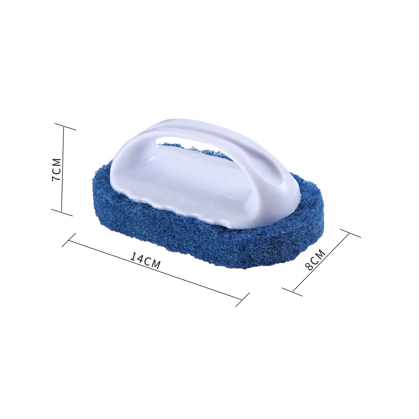 Scouring Pad Brush kit 4 Pieces, Cleaning Brush with Handle, Dish Scrub Brush, Bathroom Brush, Sink Scrub Brush