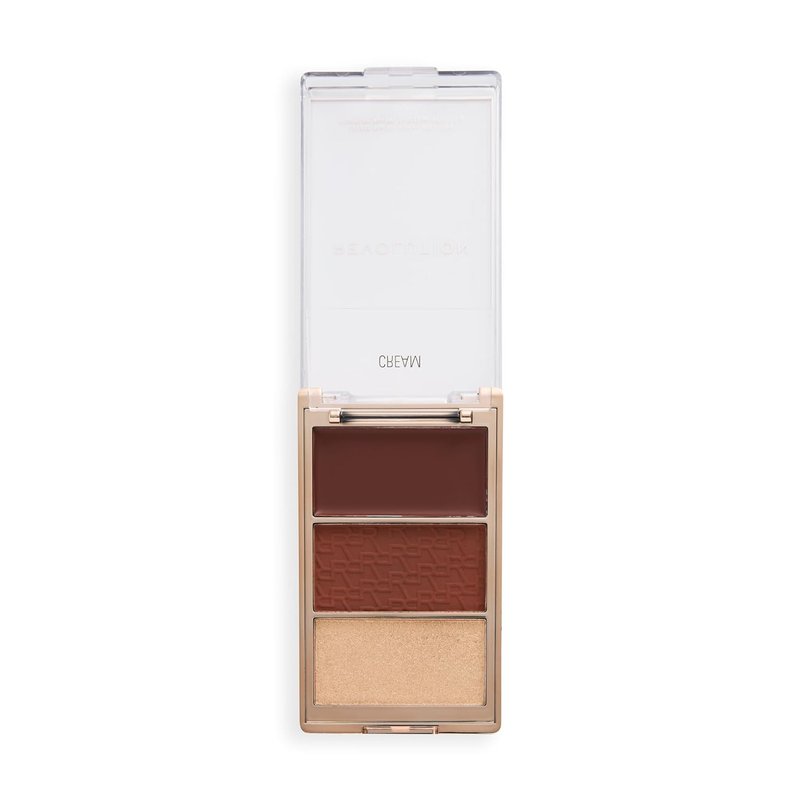 Revolution Blush Icon Palette - Creamy Matte & Shimmer Bronzer Trio | Hyaluronic Acid Infused, Vegan, 0.09 oz