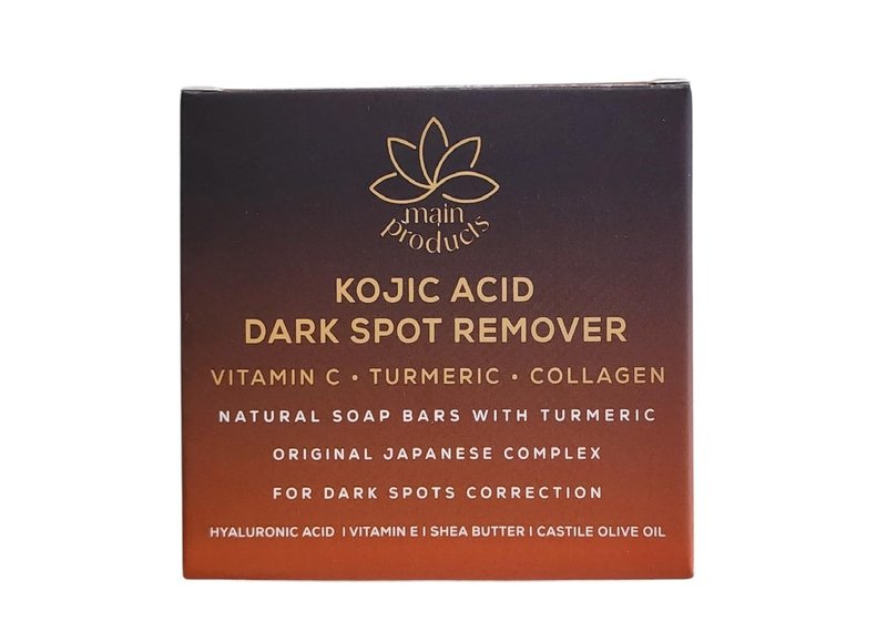 Main Products Kojic Acid Dark Spot Remover Soap Bars with Vitamin C, Retinol, Collagen, Turmeric - Original Japanese Complex Infused with Hyaluronic Acid, Vitamin E, Shea Butter, Castile Olive Oil