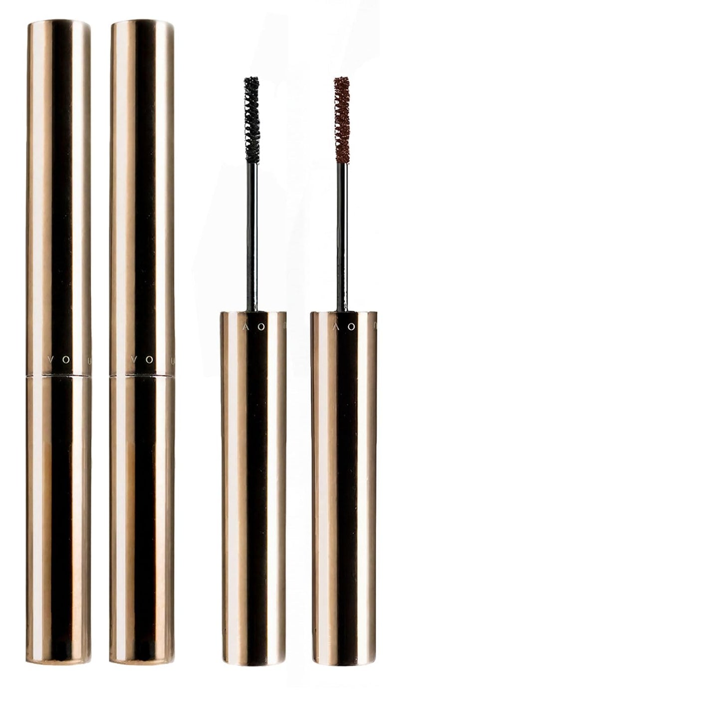 Ultra-Fine Lengthening Waterproof Quick-Dry Mascara, 2026 New 3D Volumizing Mascara, Fine Brush Tip Quick Drying Smudge Proof No Clumping (Black+Brown)