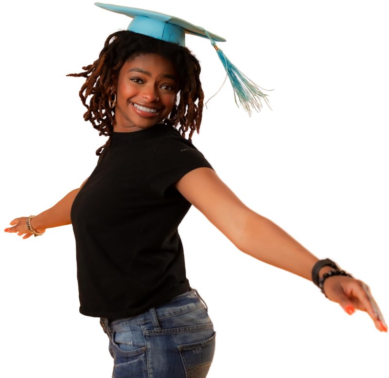 Grad Cap Remix | Original Graduation Cap Headband - Secure Your Cap & Maintain Natural Hair - Black & Clear Included