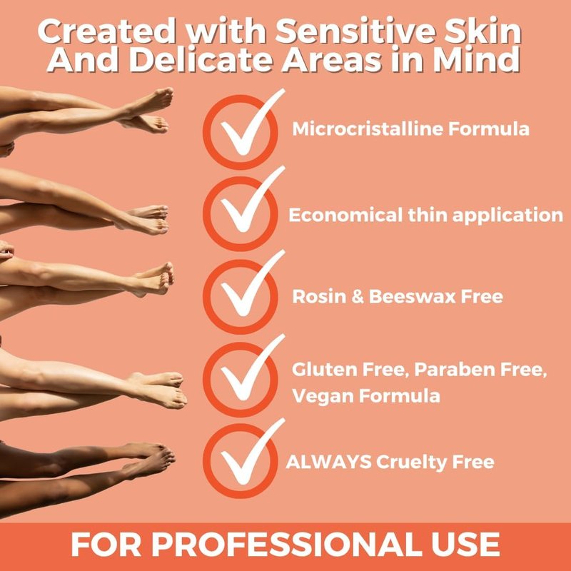 Cirepil Cristalline Hard Wax Beads - 800g | Unscented, Rosin-Free Formula for Sensitive Skin