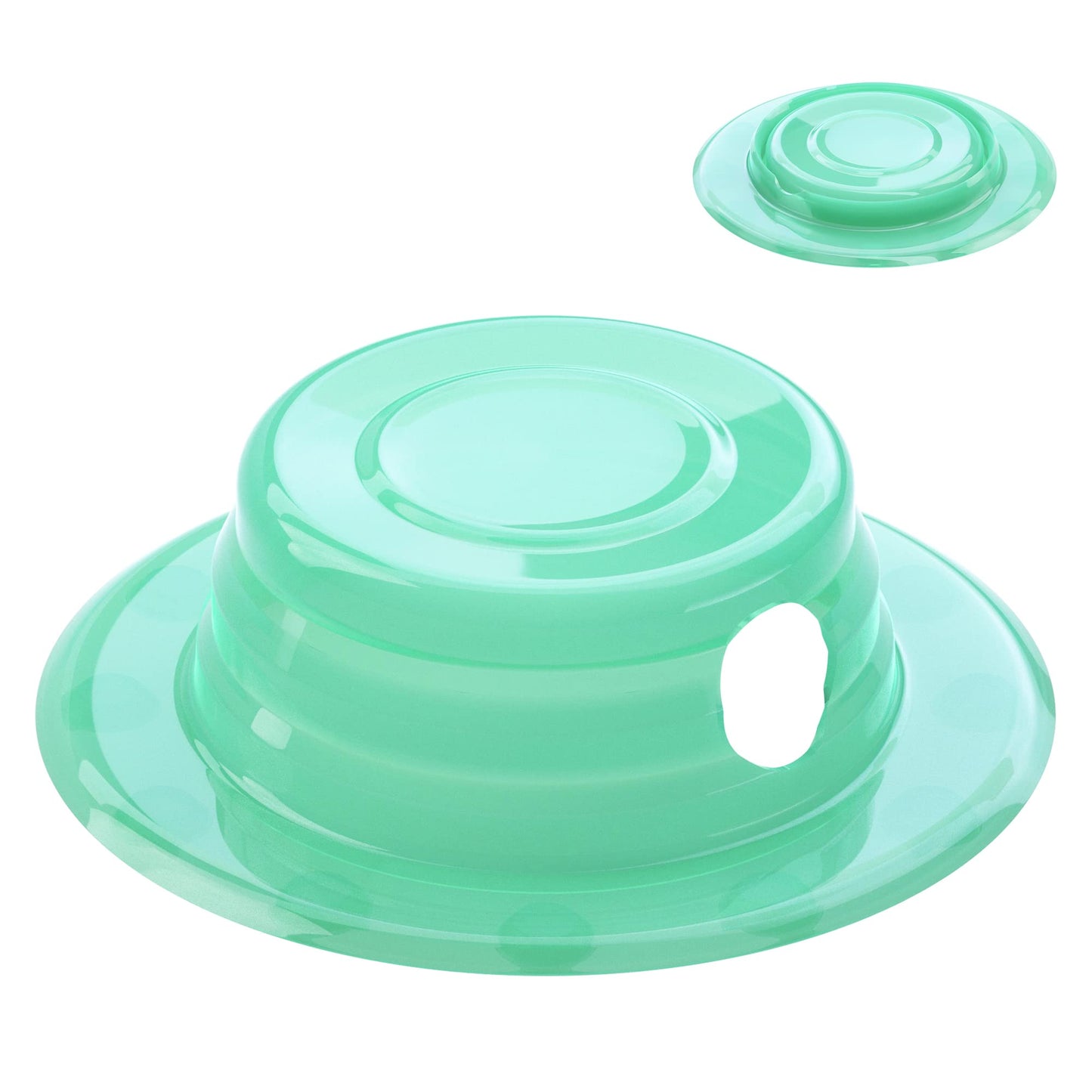 Tucana Bathtub Overflow Drain Cover, Adds Inches of Water for Leisure Bath, Strong Suction Cups Seal for Bathtub Drain Stopper, 6” Diameter Clear…