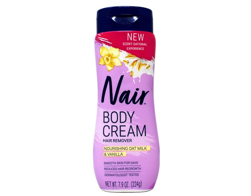 Nair Body Cream Hair Remover - Nourishing Oat Milk & Vanilla, Dermatologist Tested, 7.9 oz (Pack of 3)