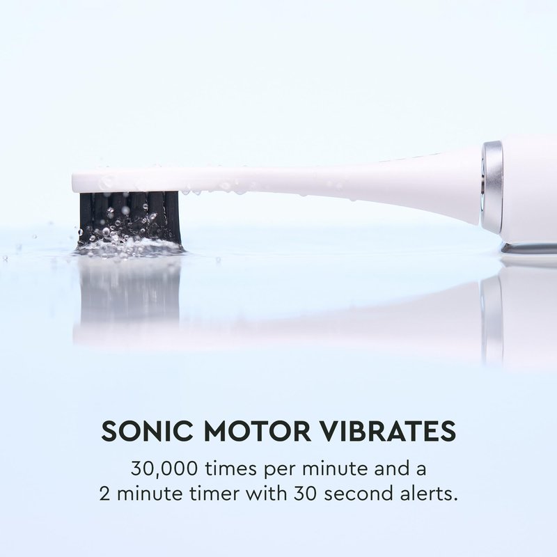 Boka 3.0 Electric Toothbrush for Adults w/ 2 Heads - Rechargeable Sonic Powered Tooth Brush - Charcoal Activated Bristles for Deep Cleaning - Dentist Recommended Oral Care - Charging Base w/Micro USB