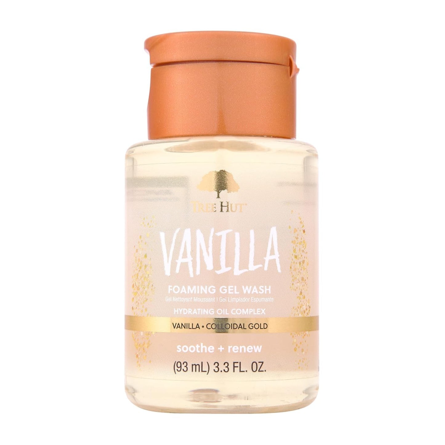 Tree Hut Vanilla Body Wash - Travel Size Shower Gel with Shea Butter & Essential Oils | 3.3 Fl Oz