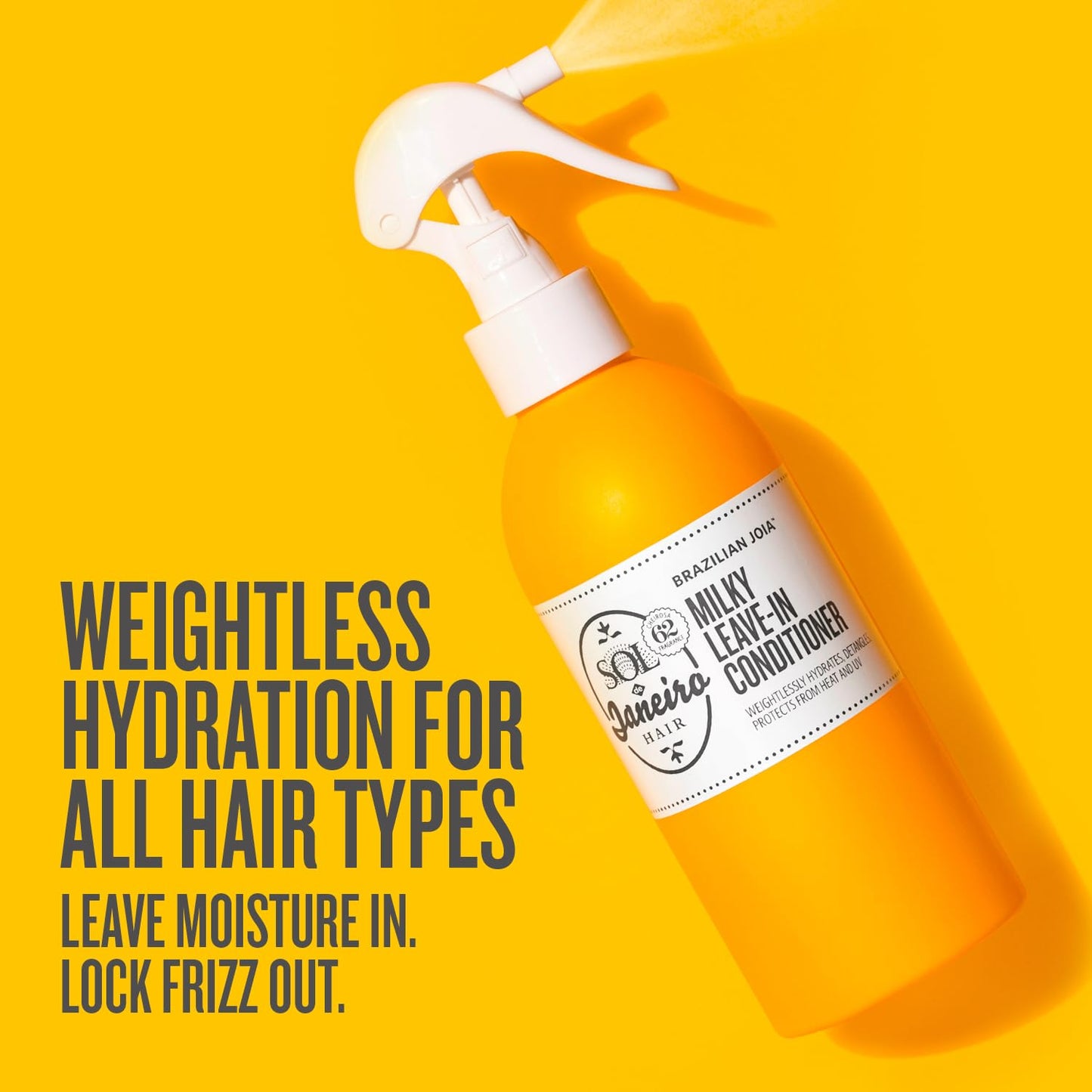 Sol de Janeiro Brazilian Milky Leave-In Conditioner | Fights Frizz | Detangles | Heat Protection Spray For Hair