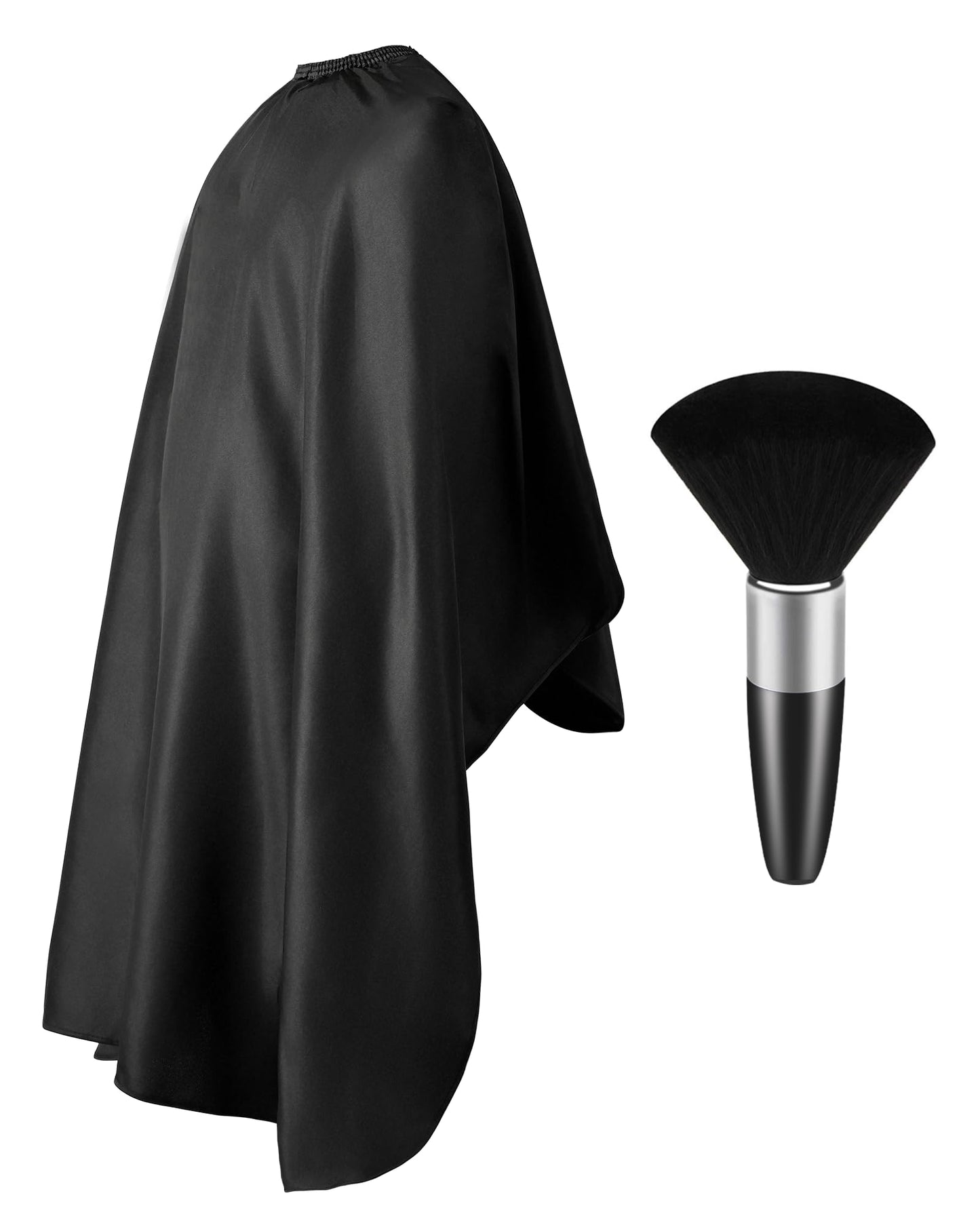 ULG Professional Hair Cutting Cape with Neck Duster Brush Waterproof Extra Large Size Salon Barber Cape Haircut Cape for Men Women and Kids, 57”×72” Full Body Coverage, Black