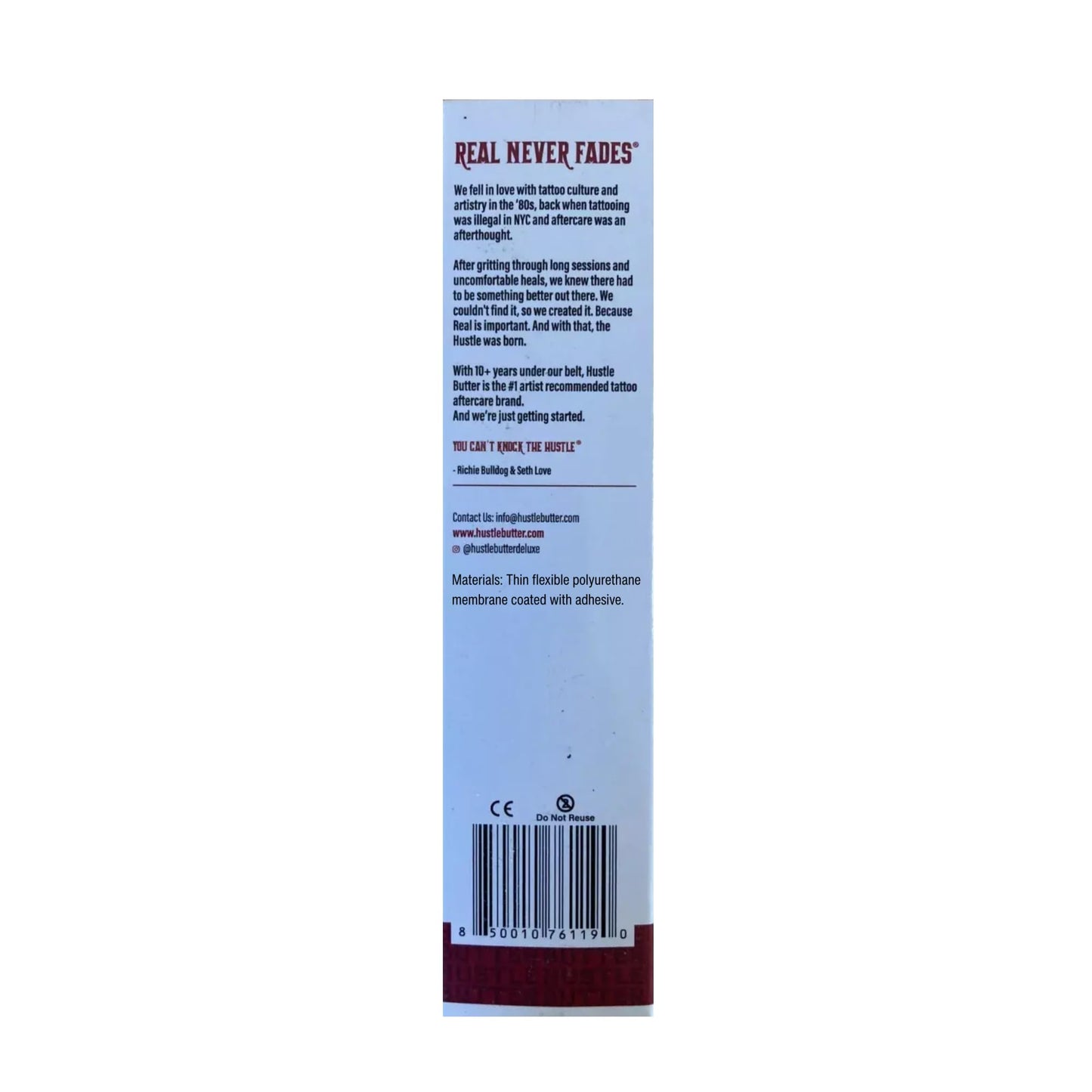 Hustle Butter Second Skin Tattoo Wrap - 6 Inches x 2.2 Yards - Transparent Adhesive Roll - Easy Application & Removal, Mess-Free Wrap - Breathable & Latex-Free - Small to Medium Tattoo Aftercare