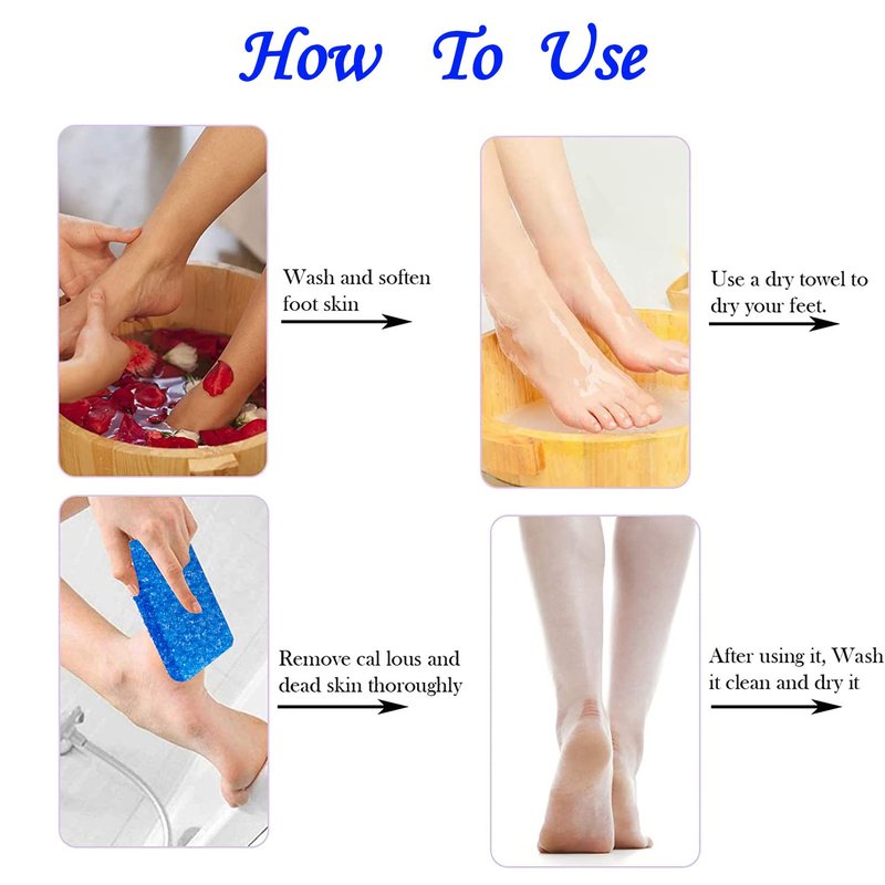 40 Pcs Pumice Stone for Feet Foot Scrubber Sponge for Feet Care and Callus Remover Mini Disposable Pumice Pads for Dead Skin Remover (Blue)
