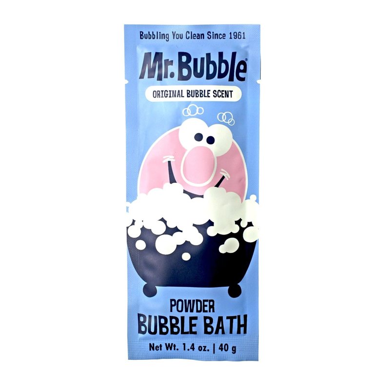 Mr. Bubble Retro Powder Bubble Bath Packet, Original Bubble Gum Scent, 1.4 oz, Pack of 12