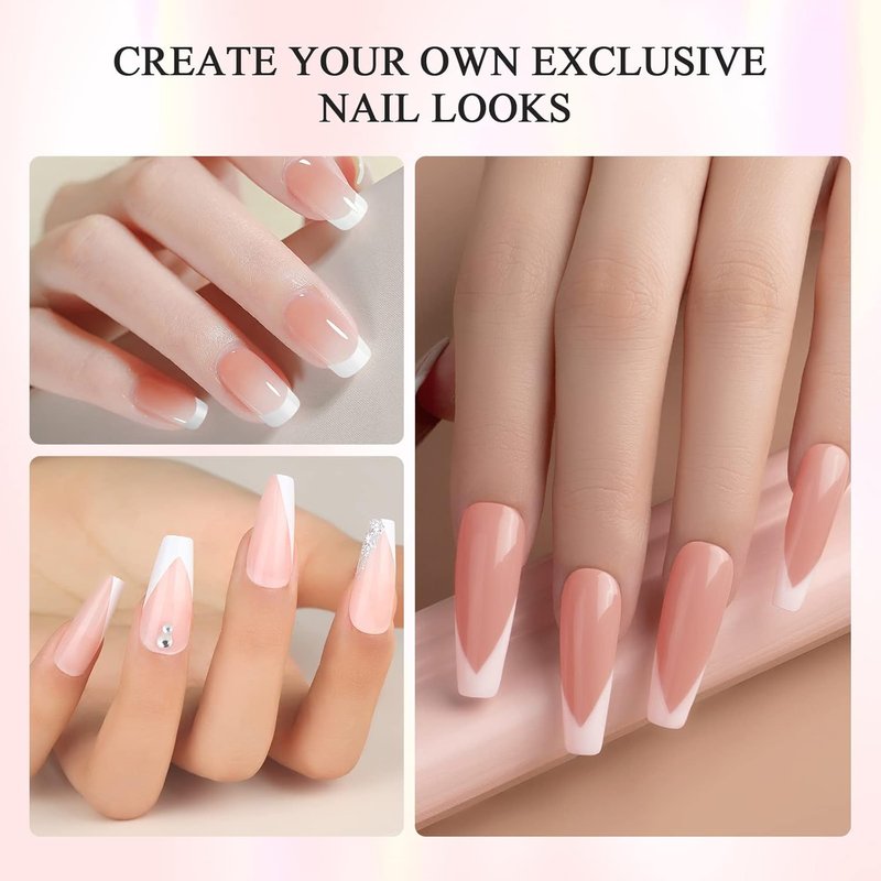 Saviland French Tip Nail Stamp Kit - 5PCS Gold Radium Jelly Stamper with Clear Silicone & Scrapers