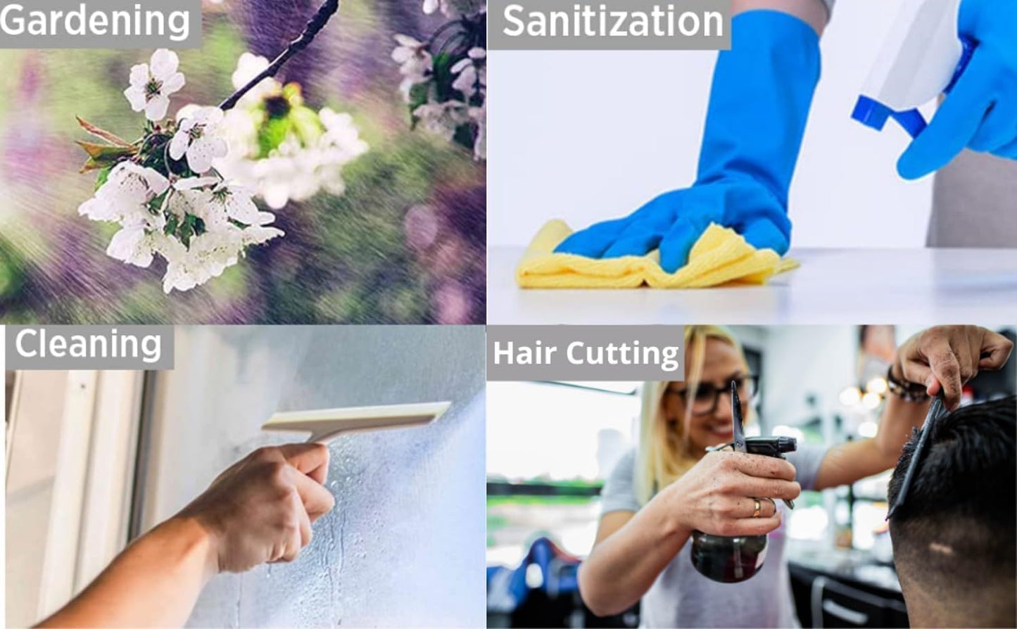 UrbAmerican Adjustable Spray Bottles for Cleaning Solutions - No Leak and Clo, Plants, Cleaning Solutions, BBQ. Plant Sprayer, Hair Mister, Squirt Bottles for Liquids - Food-Safe Pet, Vinegar