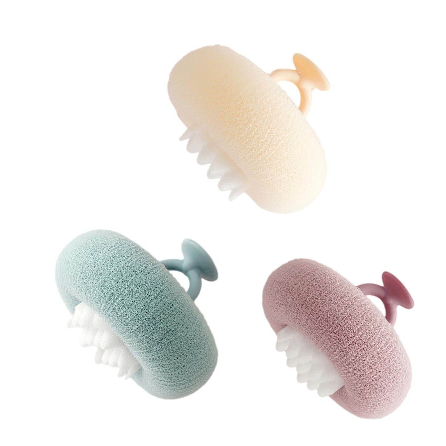 Soft Sunflower Bath Ball with Suction Cup Hook, 3D Textured Mesh Exfoliating Bath Sponge Cleaning Brush for Deep Cleansing,Alternative for Shower and Bath