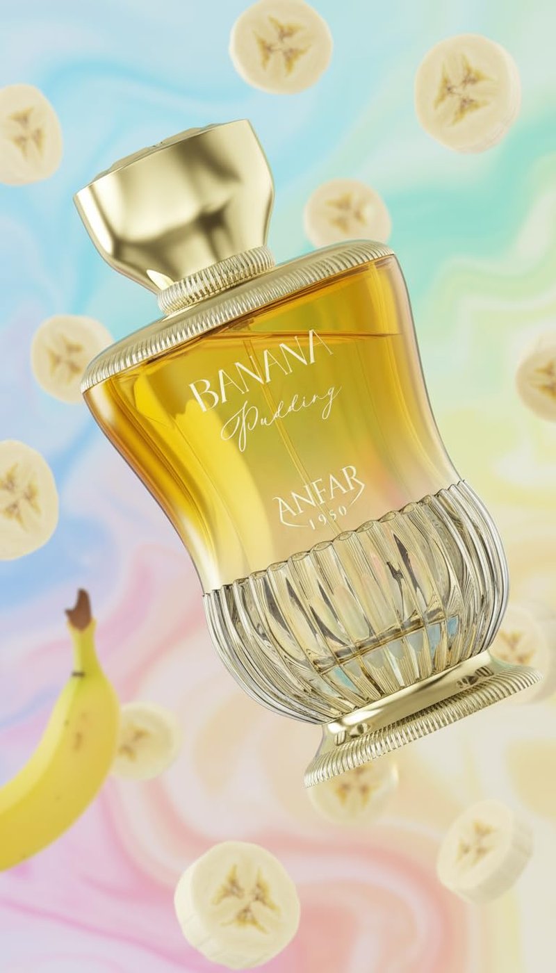 Anfar Banana Pudding Perfume for Women | Fruity Floral Fragrance with Banana, Pear & Jasmine - 3.4 oz