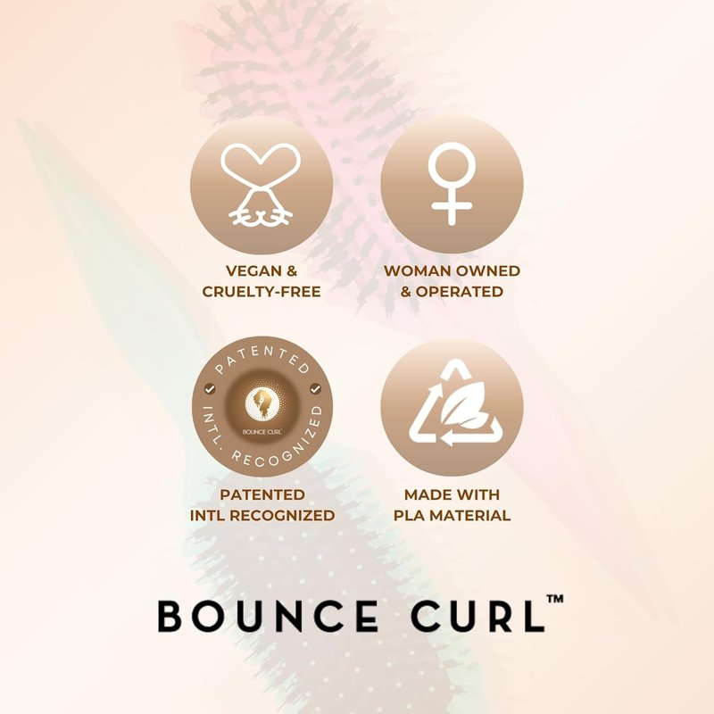 Bounce Curl Slay and Stay Bundle, Reversible Satin Hair Bonnet & Teal Define EdgeLift Brush