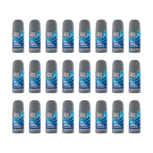 Dove Men+Care Antiperspirant Deodorant Dry Spray Clean Comfort 24 count For Men 72-hour Sweat and Odor Protection with Triple Defense Technology 1 oz