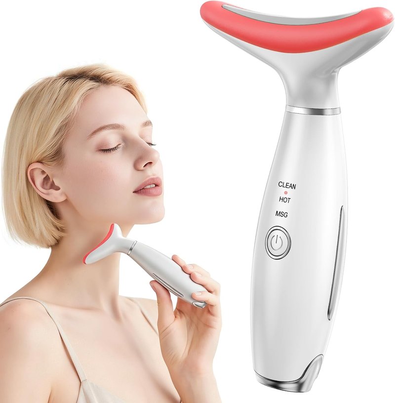 Red Light Therapy Face Massager - Multifunctional Micro-Current & LED Tool for Home Use | Rechargeable & Portable