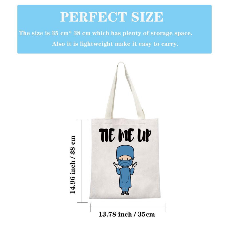 GJTIM Funny Surgical Tech Gift Tie Me Up Zipper Pouch Makeup Bag for Surgeon (Tie Me Up Tote)