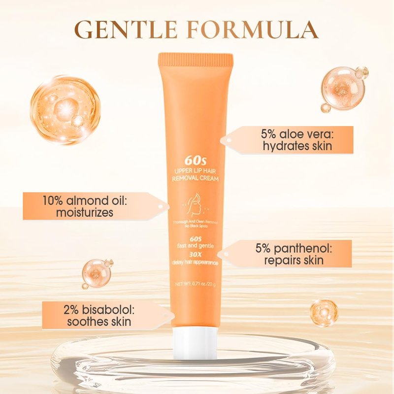 Hair Removal Cream for Women,2025 New Gentle Facial Hair Removal Cream With Scraper, Painless Hairs Removers for Body Face Lips (1)
