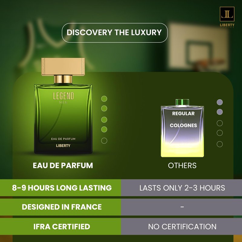 Liberty Legend Eau de Parfum for Men - Long-Lasting Oriental Woody Fragrance | 100ml Luxury Scent