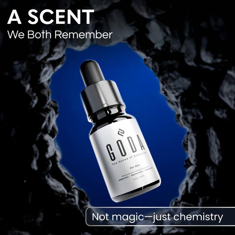 GODA Pheromones Cologne for Men - Infused with Real Pheromones | Citrus & Lavender Scent - 15ml/0.50 fl oz