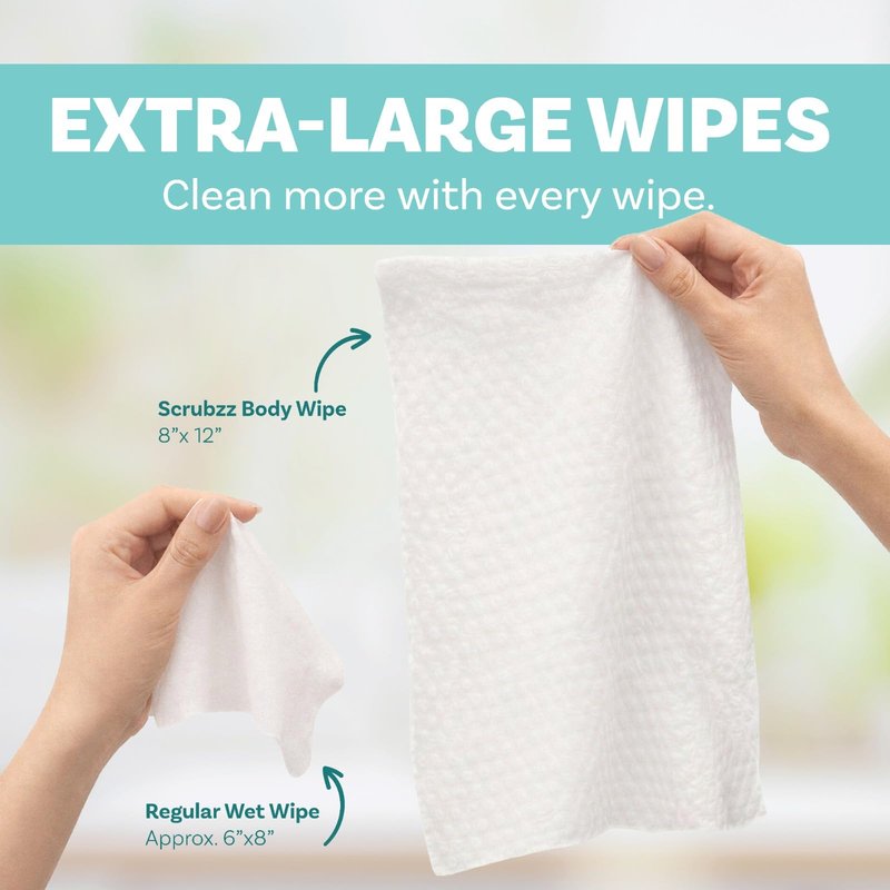 Adult Wipes for Elderly, Extra Large 8” x 12” – Thicker, Premium & Extra Moist No Rinse Whole Body Bathing & Incontinence Wipes – For Men and Women, Bed Bathing & Daily Hygiene – 200 Count