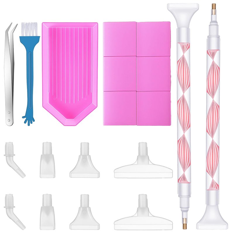 QFGasre Rhinestone Picker Tool Kit Pencil for Rhinestones with 8 Tips Bedazzling Tools for Nail Art Craft Crystals and Nail Charms Crafting Pickup Tool