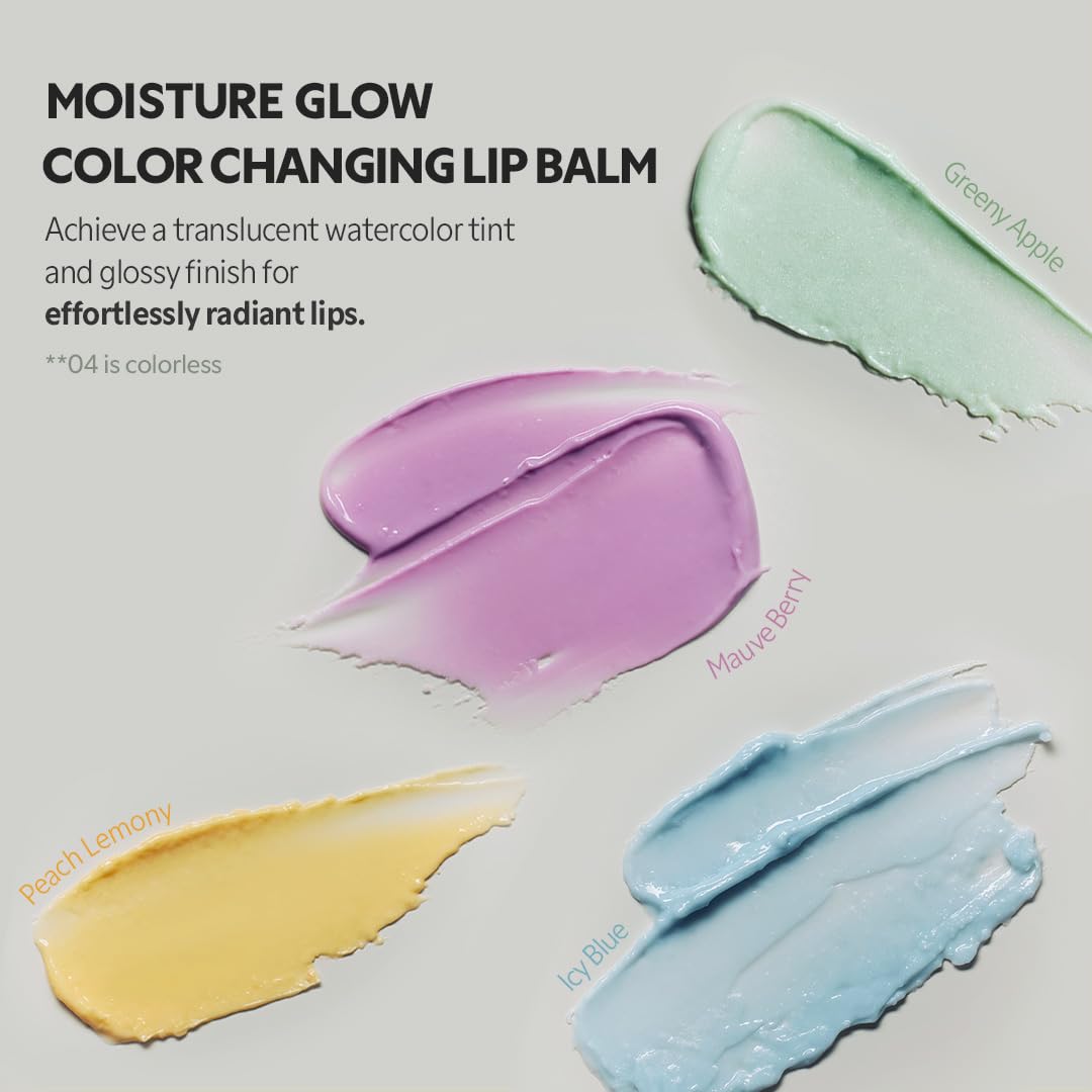 TIRTIR Water Mellow Lip Balm - pH Color Changing Organic Lip Care | 02 Mauve Berry, 0.11 Fl Oz, Deep Hydration Moisturizer