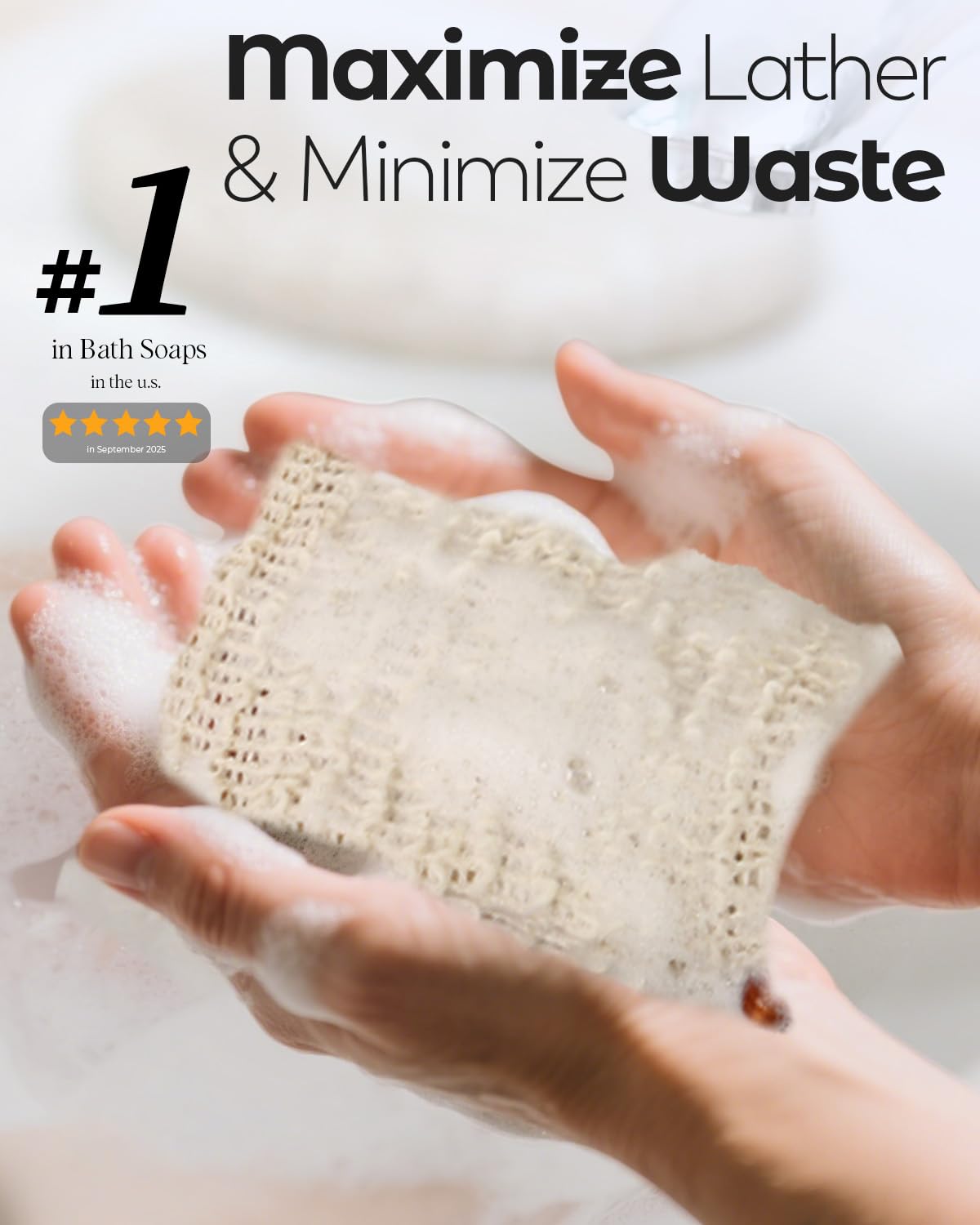 XYCCRX 100 Pcs Soap Bags with Drawstring, 5.3'' x 3.7'' Natural Soap Savers for Bar Soap Exfoliating Sisal Mesh Soap Bags for Soap Bars, Scrubbing & Massaging Shower Pouches for Men & Women
