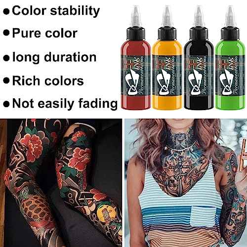 BAODELI Tattoo Ink Set Professional - 14 Colors 1oz (30ml) Vegan-Friendly Pigment Ink Supplies,Tattoo Inks Vegan TI4002-30-14