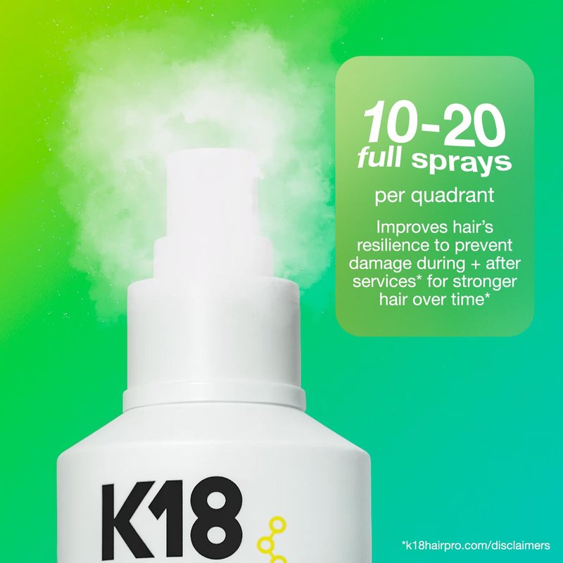K18 Professional Molecular Repair Mist For Damaged Hair, Reverses Existing Damage From Bleach, Color, Chemical Services & Heat, 5.07 Fl Oz