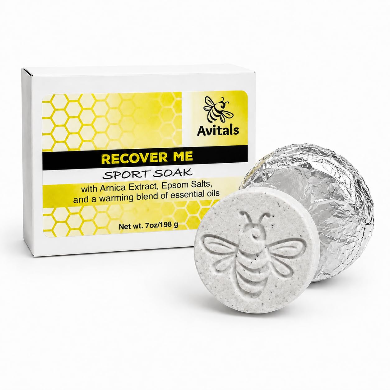 Muscle Recovery Bath Bombs – Arnica, Epsom Salt & Essential Oil Bath Soak for Sore Muscles, Post-Workout Relaxation, Handmade Natural Bath Bombs, 2 Pack