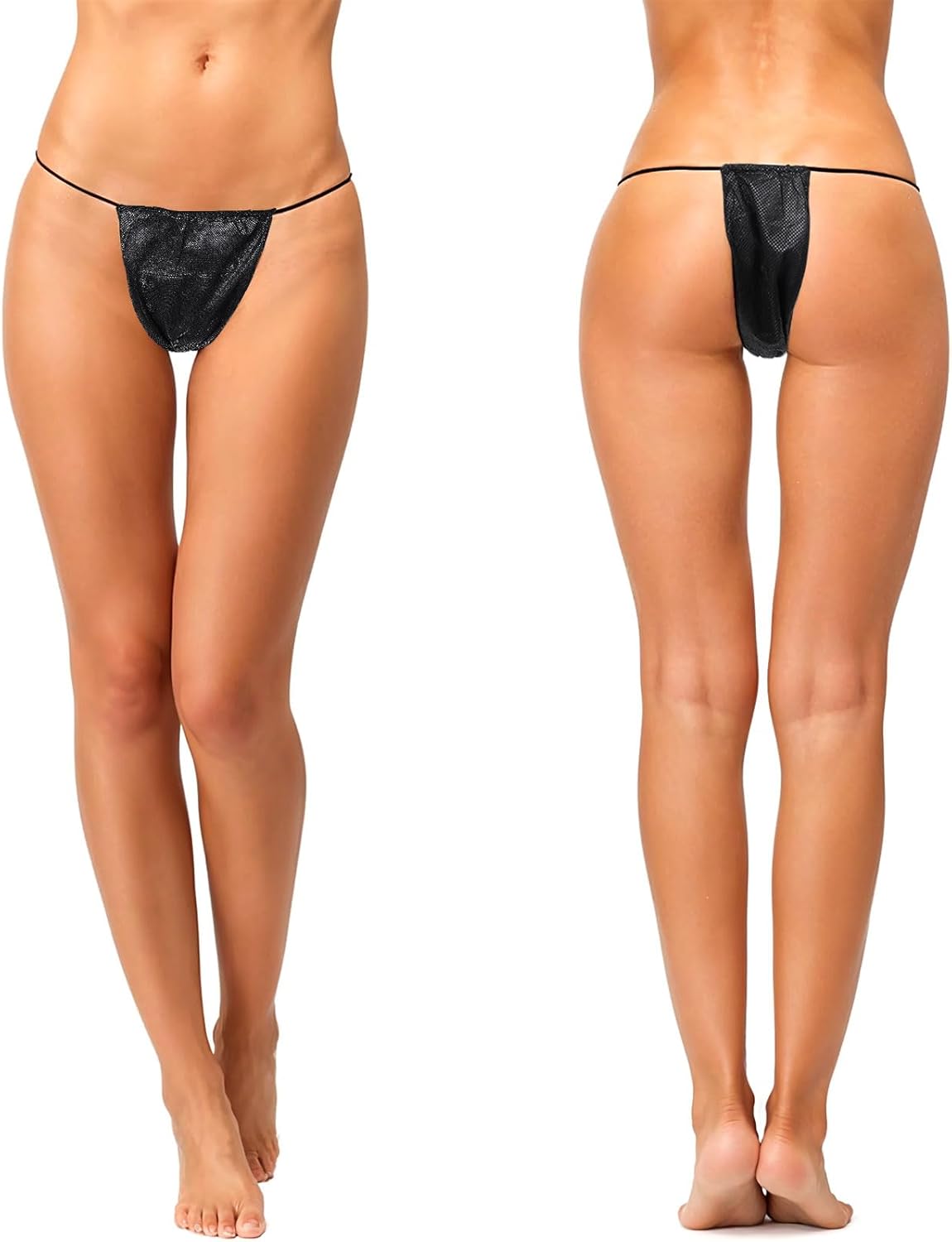 Telooco Disposable Thong Panties - 100 Pcs Non-Woven Fabrics for Spa & Spray Tanning