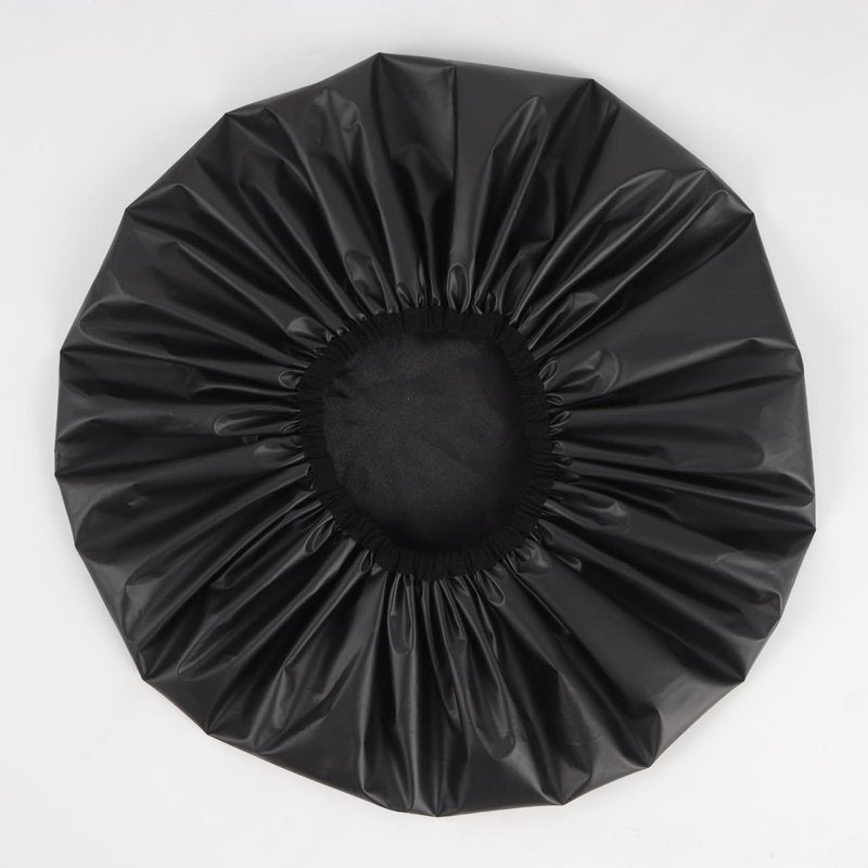 Extra Large Shower Cap XL Satin Lining Shower Bonnet Black Shower Cap for Men Women Thick Long Hair Braids Curly Hair