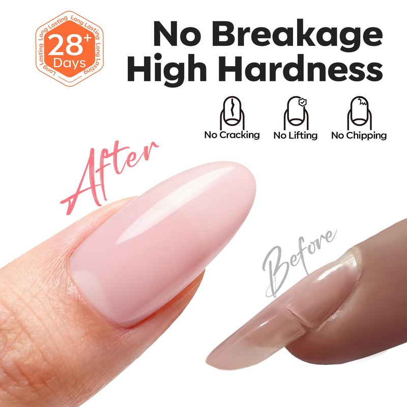 modelones Gel Builder for Nails, Nude Pink Hard Gel 2oz- High Hardness for Nail Extensions, Sculpting,Overlays & Apex Building, 10-in-One U V/LED Cured, Home & Salon DIY Art Manicure