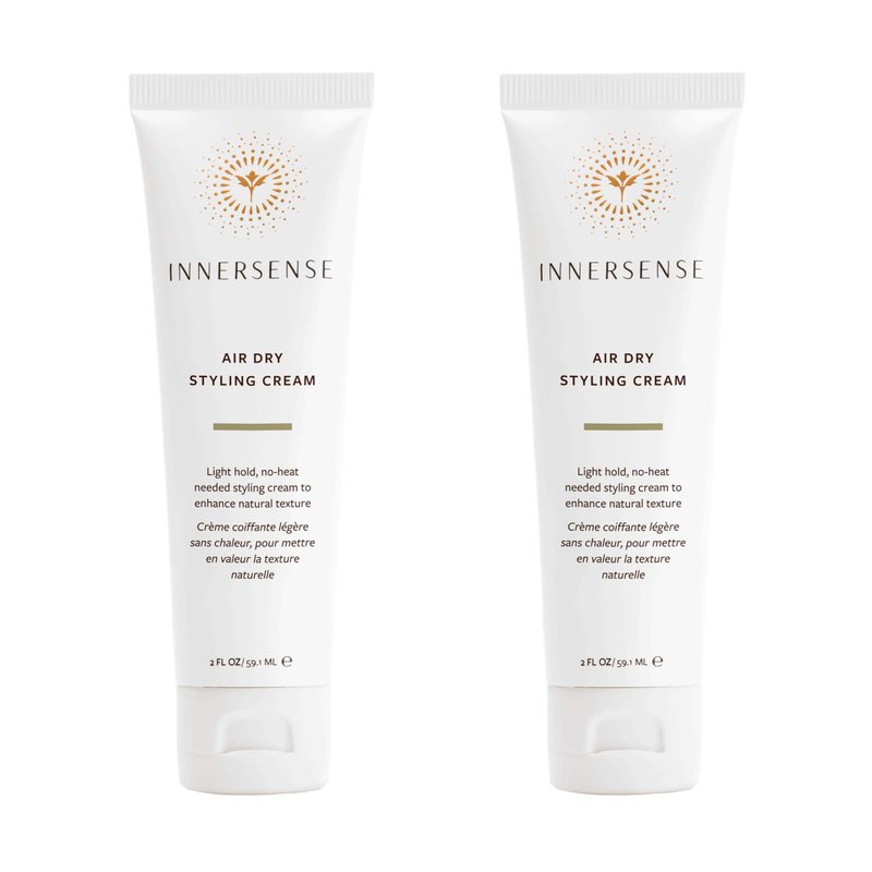 INNERSENSE Organic Beauty - Air Dry Styling Cream | Light-Hold, Reduce Frizz, Weightless Finish | Non-Toxic, Cruelty-Free, Clean Haircare (2 Pack; 2 oz | 51 ml)