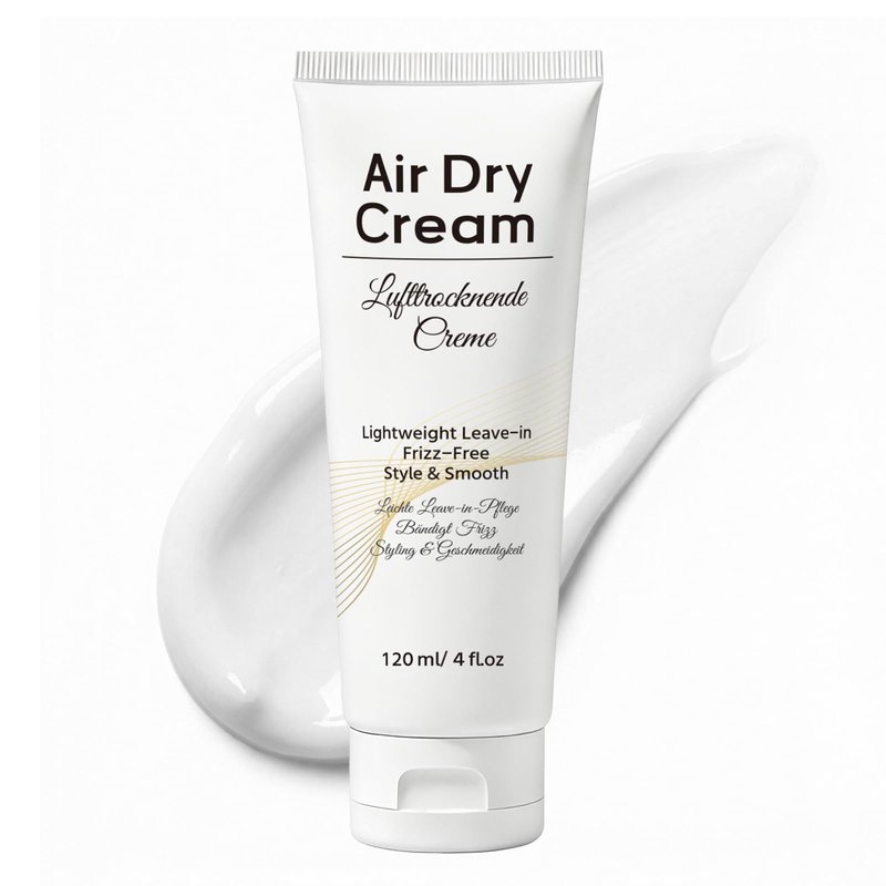 BELEZALIB Air Dry Cream, No-Heat Styling Cream to Smooth Frizz, Enhances Natural Texture Appearance for Straight, Wavy, and Curly Hair Types, 4 oz