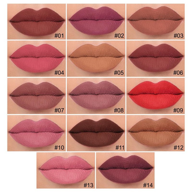 Longwear Liquid Lip Liner Stain - Waterproof Dark Red Brown Matte | 24-Hour Semi-Permanent Formula