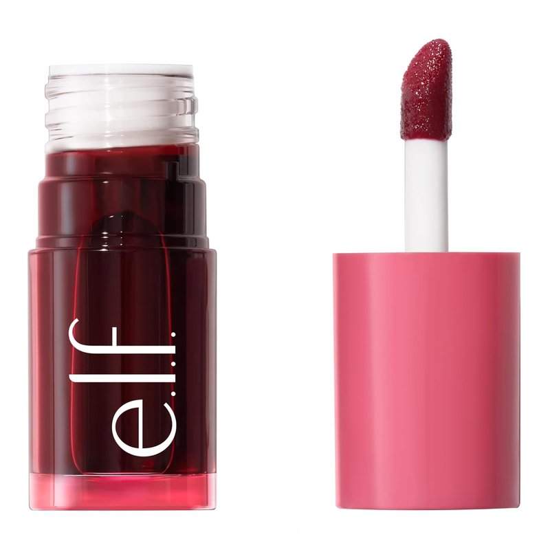 e.l.f. Sheer For It Blush Tint - Multi-Use Vegan Lip & Cheek Makeup | Long-Lasting Natural Flush in Left On Red