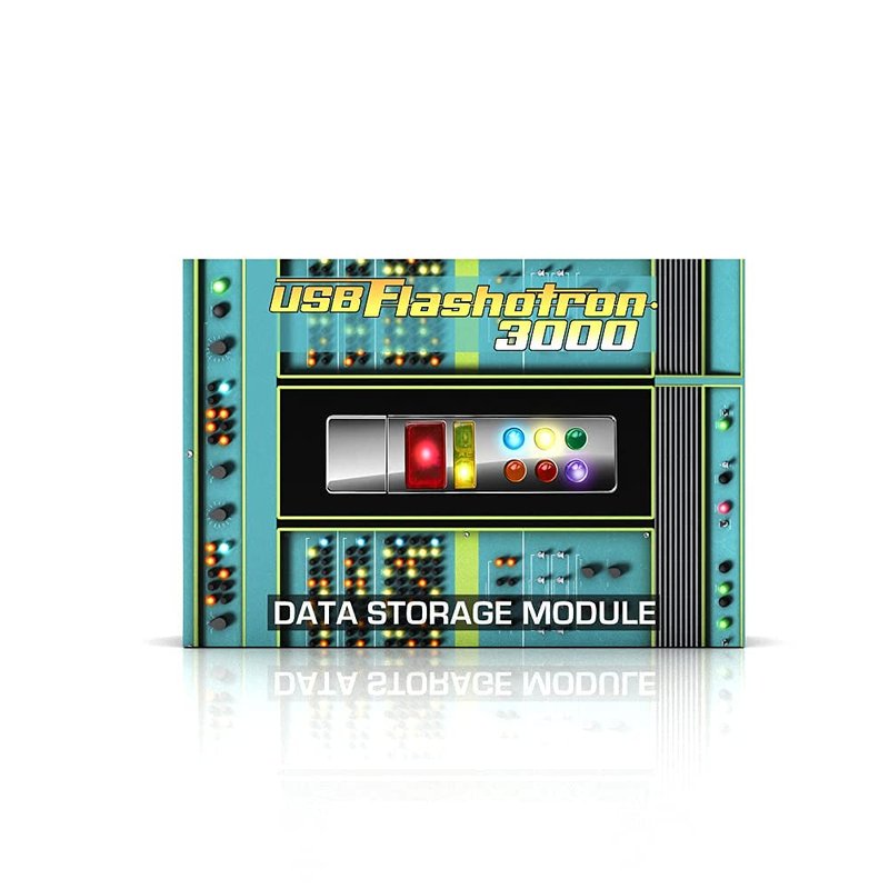 Retro USB Light Up Memory Stick, Flash Drive w/LED 1950's Retro Sci-fi Space Age Action and Totally Cool Storage/Gift Box (Shiny Finish)