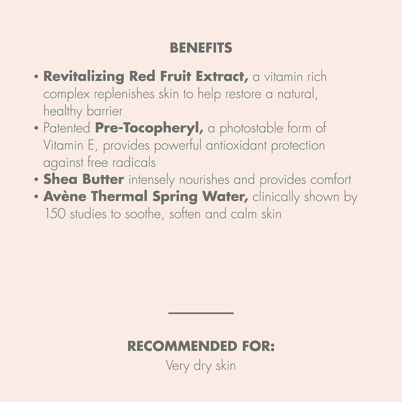 Avène Revitalizing Nourishing Cream - Ultra Hydrating Face Moisturizer | Non-Comedogenic, 1.6 Fl Oz