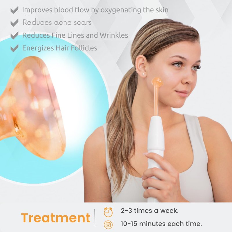 High Frequency Wand for Skin Care - Boost Collagen & Reduce Wrinkles | Portable & Easy to Use